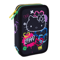 Colorino διπλή γεμάτη κασετίνα Jumper 2 Hello Kitty – Hello Kitty Νέον Μαύρο