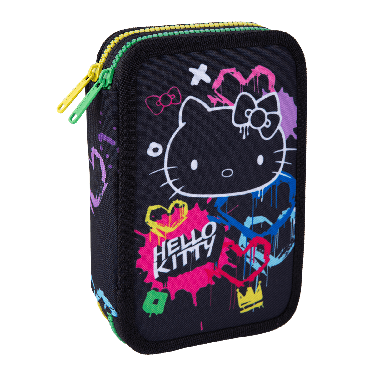 Colorino διπλή γεμάτη κασετίνα Jumper 2 Hello Kitty – Hello Kitty Νέον Μαύρο