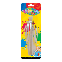 Colorino σετ πινέλων - πλακέ και στρογγυλά, 8 τμχ
