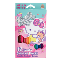 Colorino ξυλομπογιές τριγωνικές JUMBO, Hello Kitty, 12 χρώματα