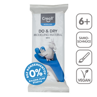 Creall αυτοσκληρυνόμενος πηλός μοντελισμού DO&DRY υποαλλεργικός, 1 000 g – λευκό