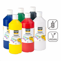 Creall σετ διάφανων χρωμάτων Trans, 6 × 500 ml