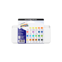 DALER ROWNEY Aquafine σετ ακουαρέλας ταξιδιού 24 μισές παλέτες με πινέλο