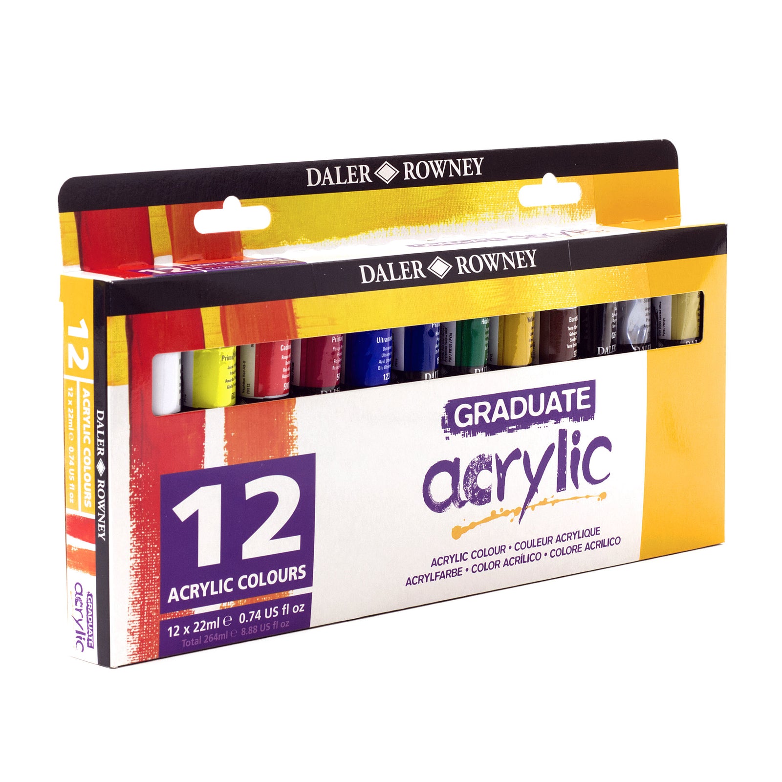 DALER ROWNEY Graduate σετ ακρυλικών χρωμάτων 12 x 22 ml
