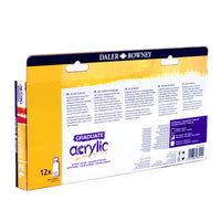 DALER ROWNEY Graduate σετ ακρυλικών χρωμάτων 12 x 22 ml