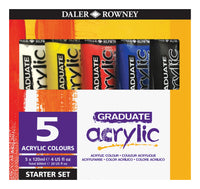 DALER ROWNEY Graduate σετ ακρυλικών χρωμάτων 5 x 120 ml