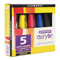 DALER ROWNEY Graduate σετ ακρυλικών χρωμάτων 5 x 120 ml