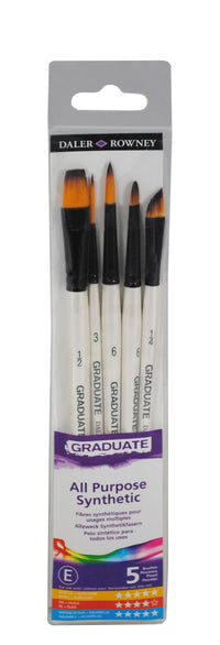 DALER ROWNEY Graduate σετ συνθετικών πινέλων γενικής χρήσης – 5 τμχ