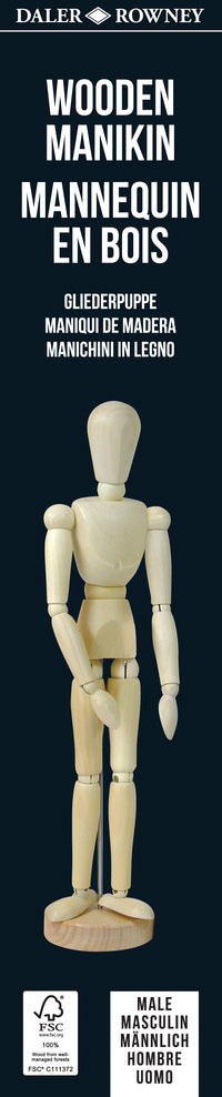 Ξύλινη κούκλα σχεδίου αγόρι DALER ROWNEY 30 cm