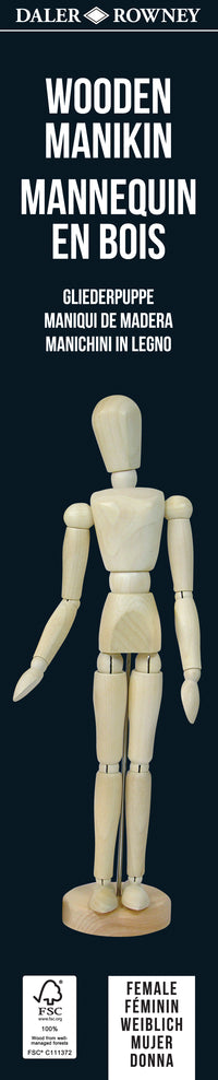 Ξύλινος ανδρείκελο γυναίκα DALER ROWNEY - 30 cm
