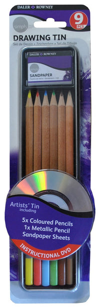 DALER ROWNEY D&R Simply σετ σχεδίου και σκίτσου με αξεσουάρ 9 τεμ