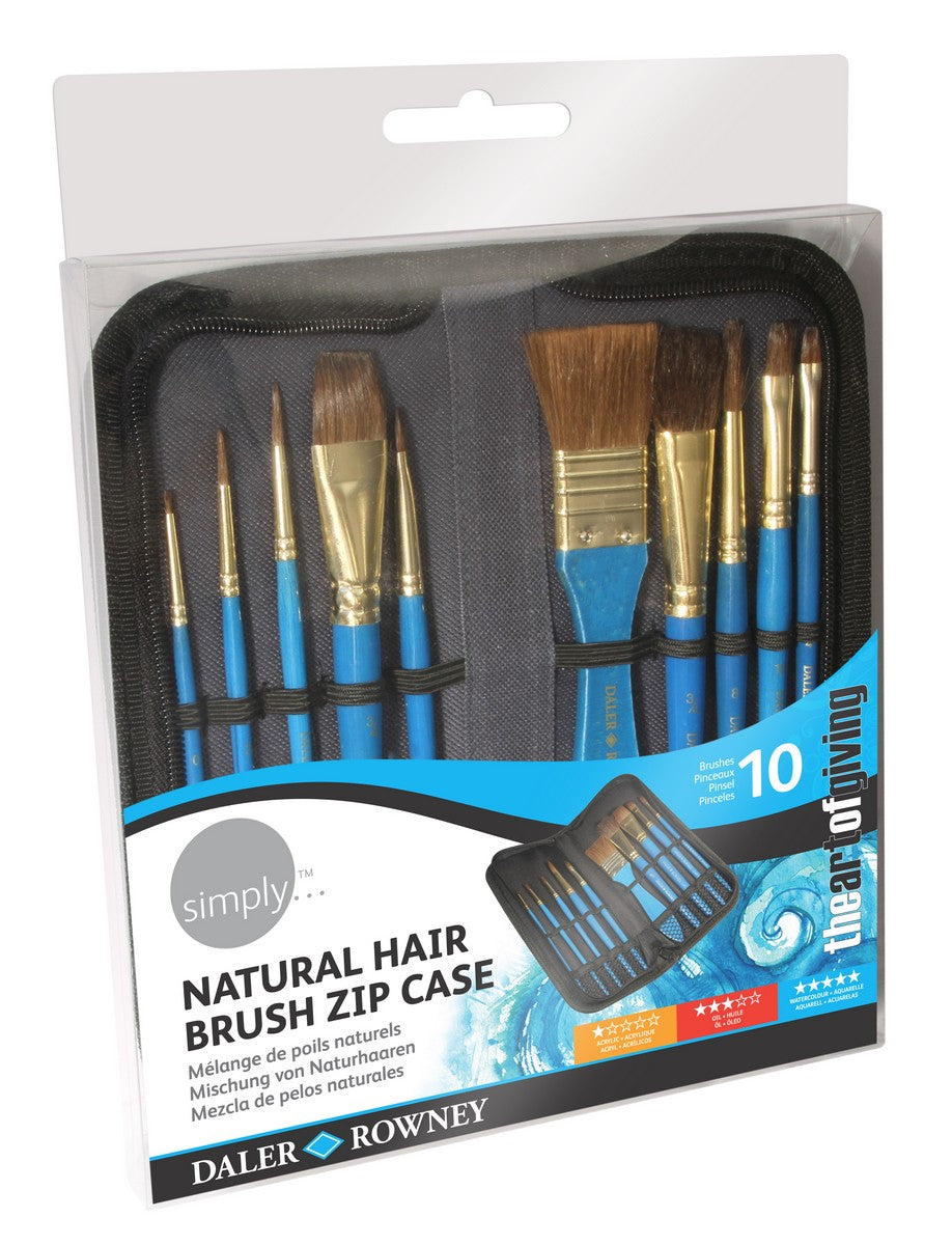 DALER ROWNEY Simply σετ πινέλων ακουαρέλας σε θήκη – 10 τμχ