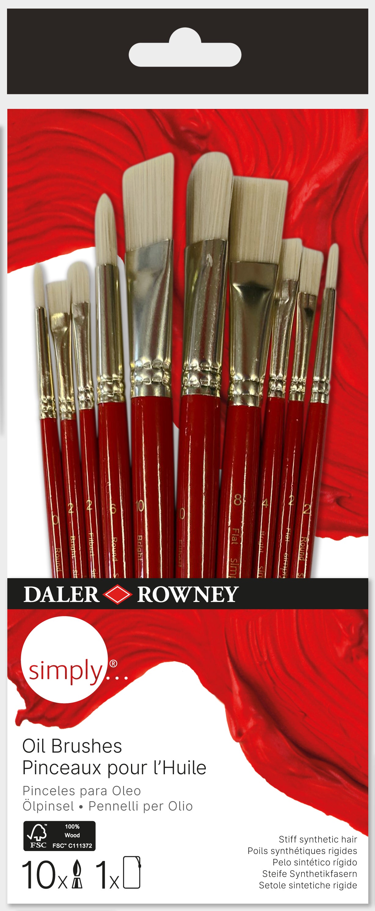 DALER ROWNEY Simply σετ πινέλων για λάδι 10 τμχ