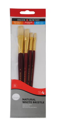 DALER ROWNEY Simply σετ πινέλων λαδιού φυσική τρίχα χοίρου 4 τμχ μέγεθος 1