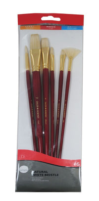 DALER ROWNEY Simply σετ πινέλων λαδιού φυσική τρίχα χοίρου 6 τμχ μακριά λαβή