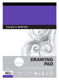 DALER ROWNEY Simply μπλοκ σχεδίου A4 120 g 50 φύλλα με κόλλα