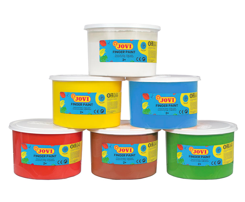 Δακτυλομπογιές JOVI 6 x 500 ml - 6 τεμ