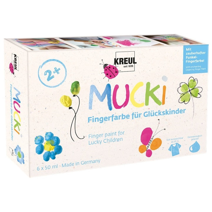 Δακτυλομπογιές MUCKI - KREUL σετ 6 x 50 ml
