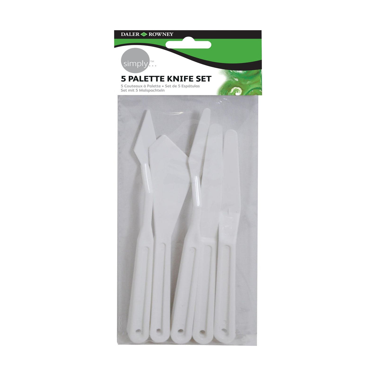 DALER ROWNEY D&R Simply σετ πλαστικές σπάτουλες ζωγραφικής 5 τμχ