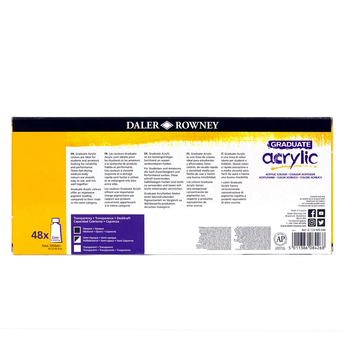 DALER ROWNEY Graduate σετ ακρυλικών χρωμάτων 48 x 22 ml