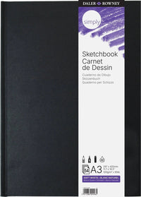 DALER ROWNEY Simply μπλοκ σχεδίου έξτρα λευκό 100 g 54 φύλλα A3 βιβλιοδεσία