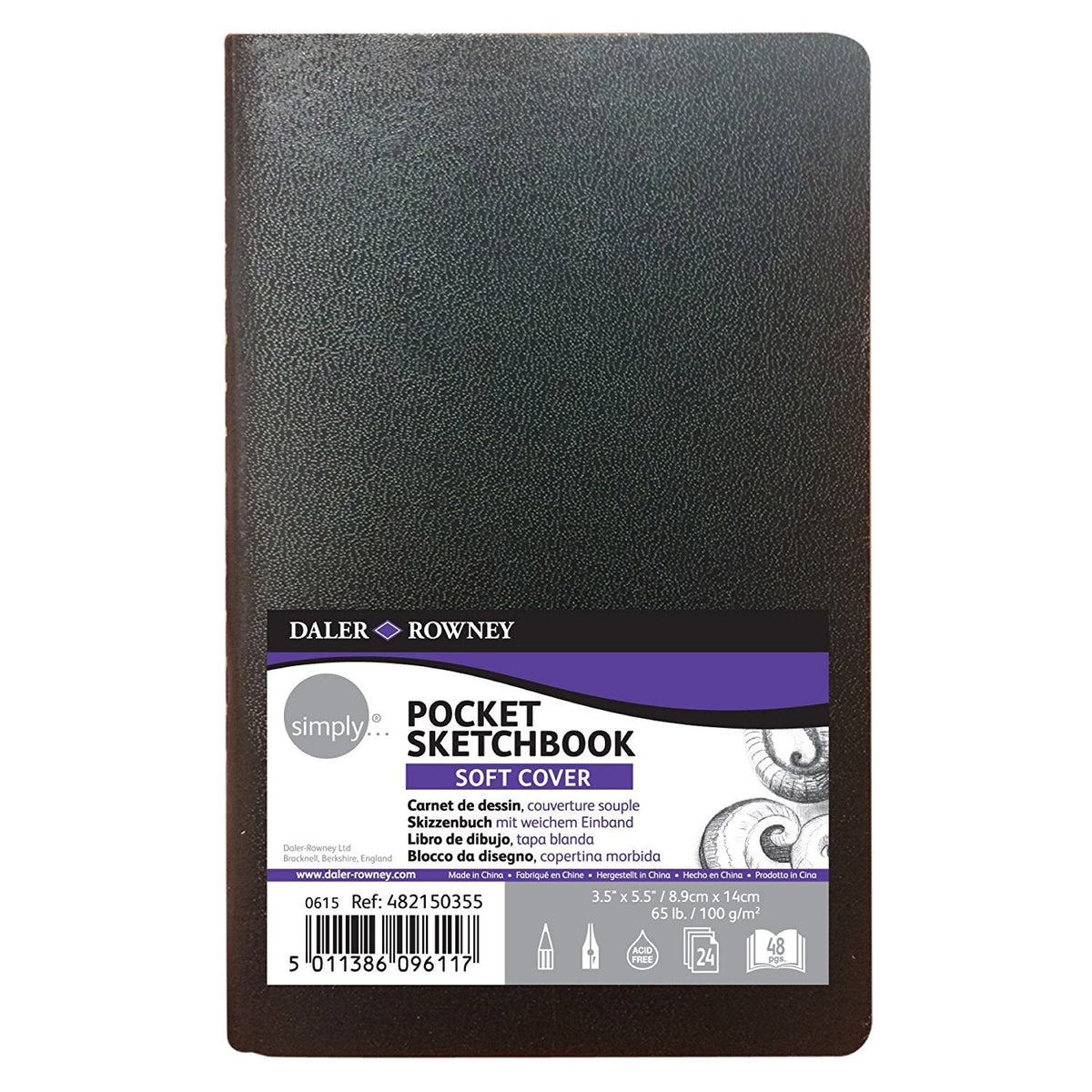DALER ROWNEY Simply μπλοκ σχεδίου τσέπης 100 g 24 φύλλα κολλητό
