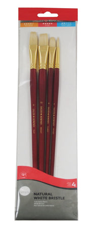 DALER ROWNEY Simply σετ πινέλων λαδιού από φυσική τρίχα χοίρου, 4 τμχ, μέγεθος 2