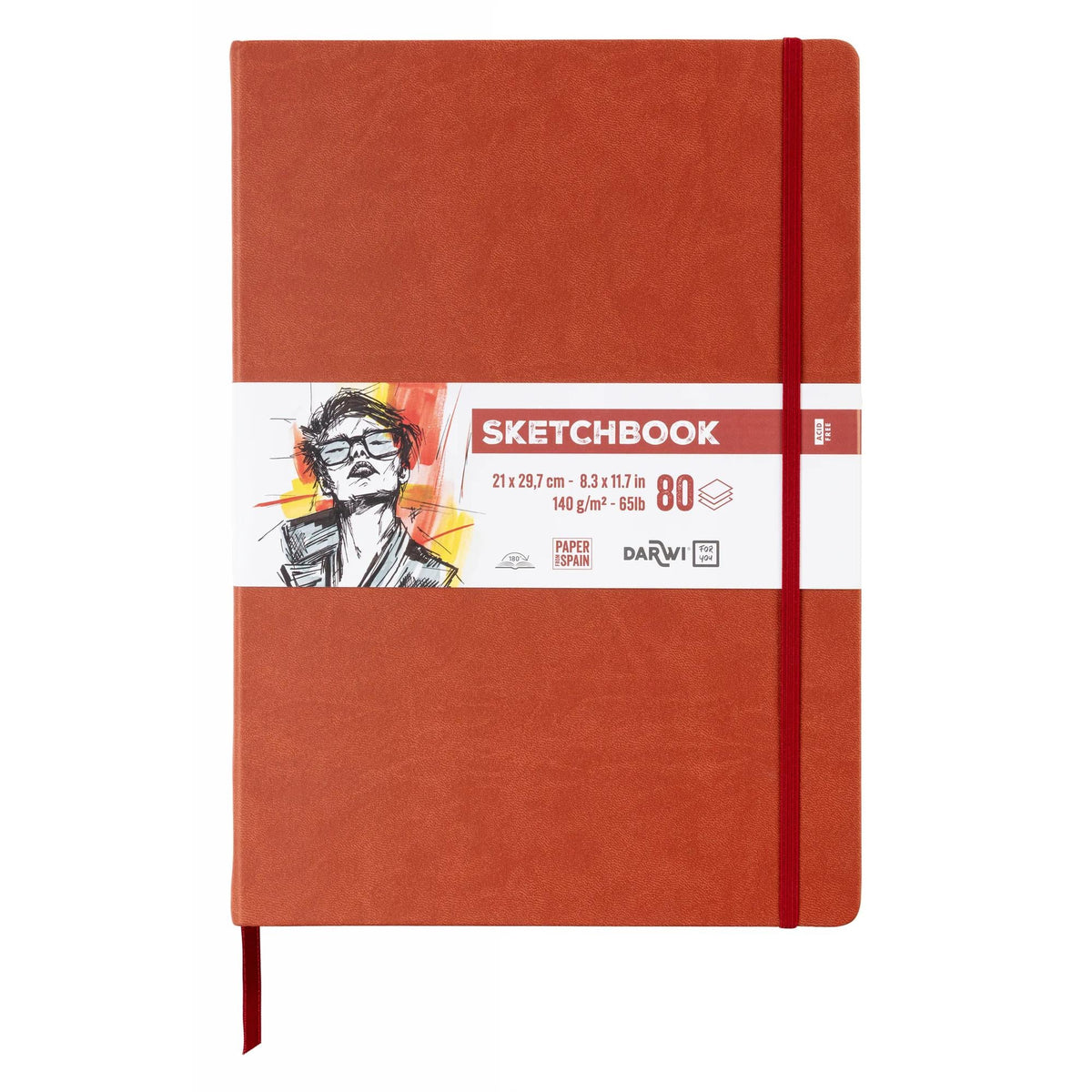 DARWI μπλοκ σχεδίου Terracotta A4 140 g 80 φύλλα