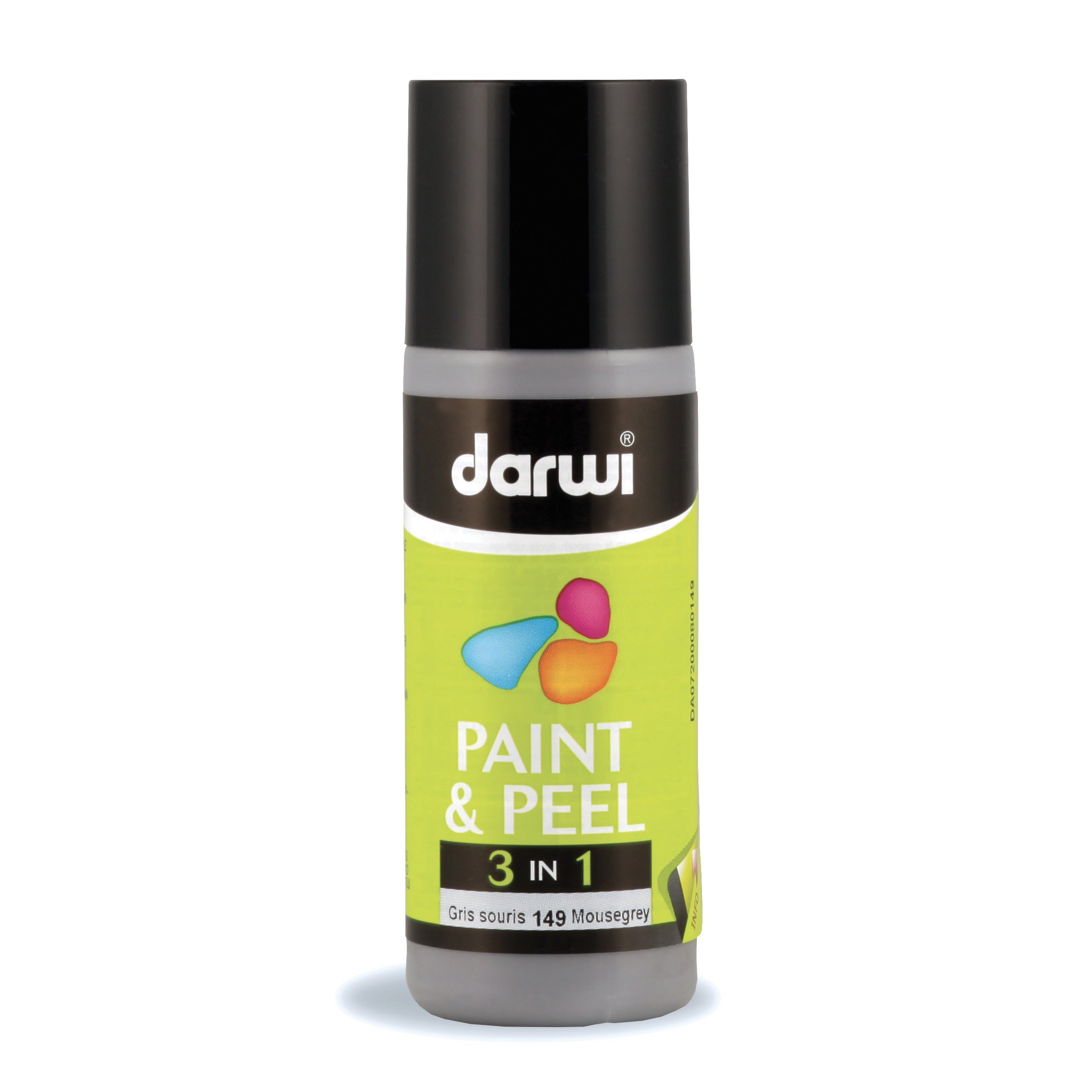 Αποκολλούμενο χρώμα γυαλιού DARWI Paint & Peel 3σε1 80 ml – γκρι