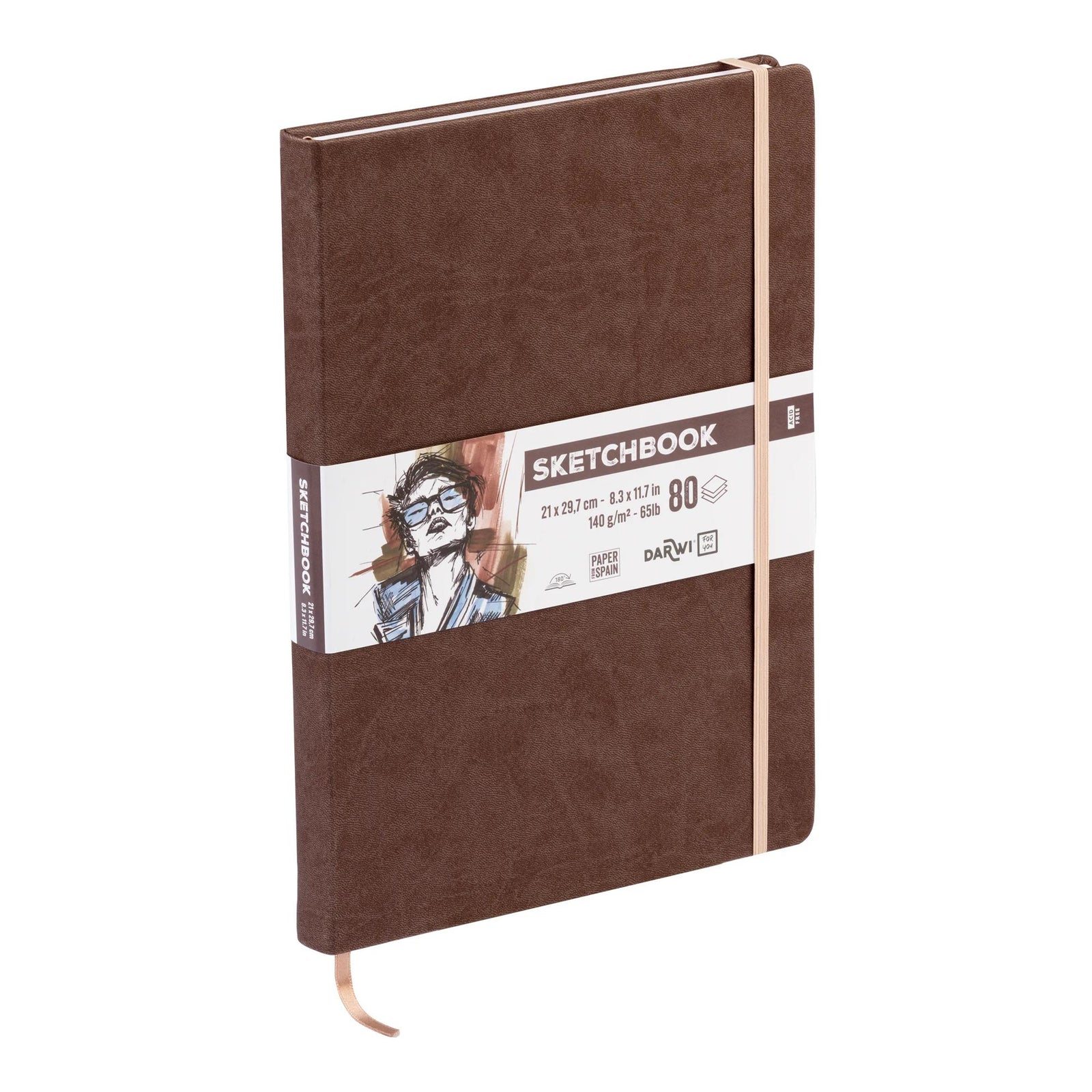 Μπλοκ σχεδίου DARWI Brown A4 140 g/m² 80 φύλλα