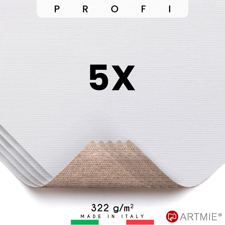 Δείγματα καμβά ζωγραφικής  ARTMIE Profi - 5 τεμάχια | διαφορετικές διαστάσεις