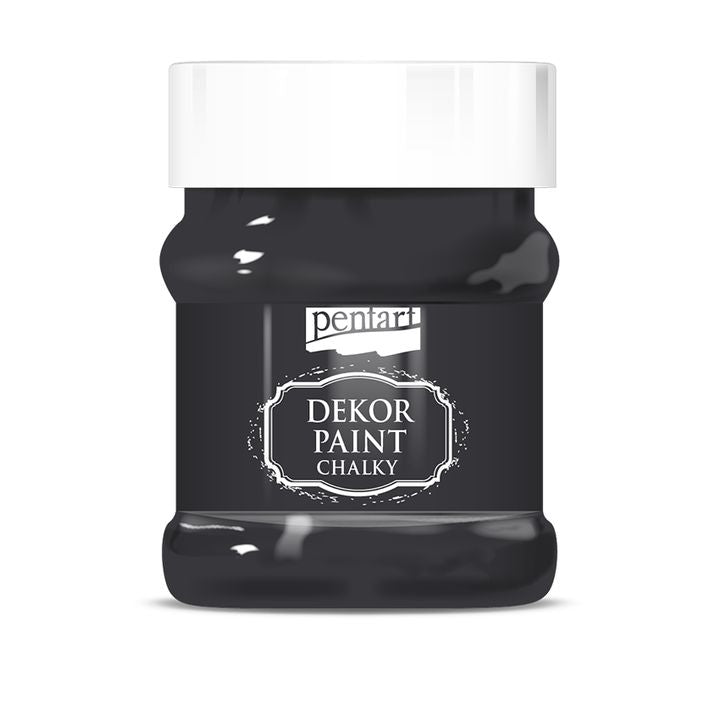 Διακοσμιτικο ακρυλικό χρωμα Chalky Pentart 230 ml – Μαύρο