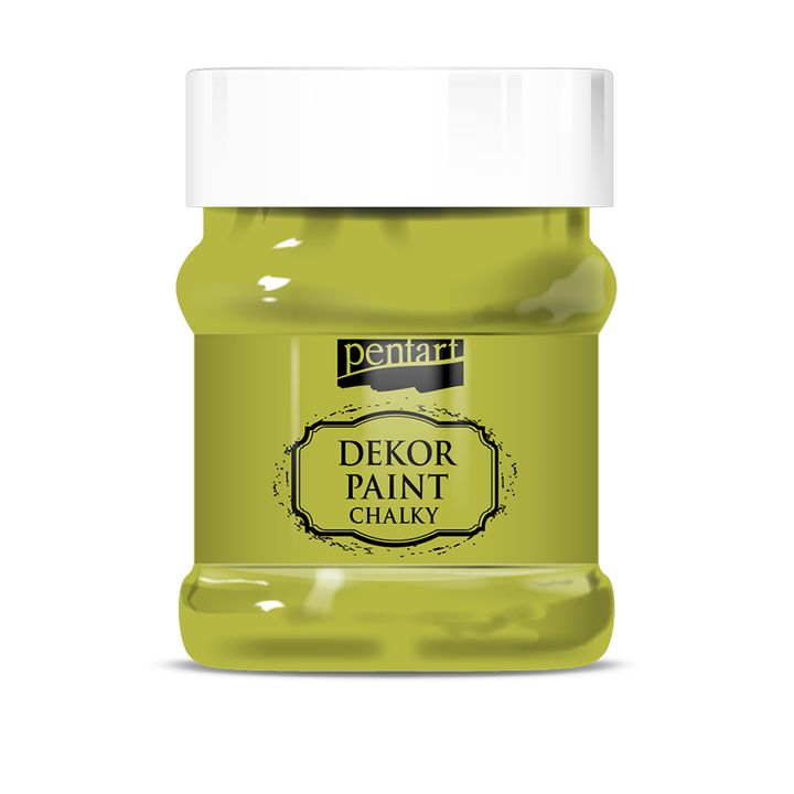 Διακοσμιτικο ακρυλικό χρωμα Chalky Pentart 230 ml – Κιτρινοπράσινο