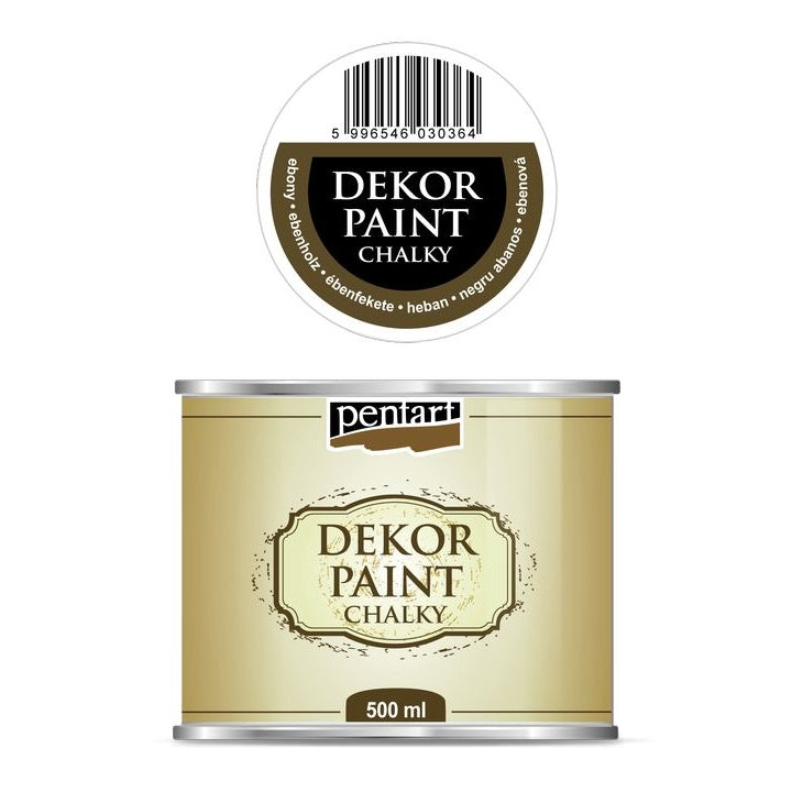 Διακοσμητικό χρώμα κιμωλίας Chalky Pentart 500 ml – Έμπονυ