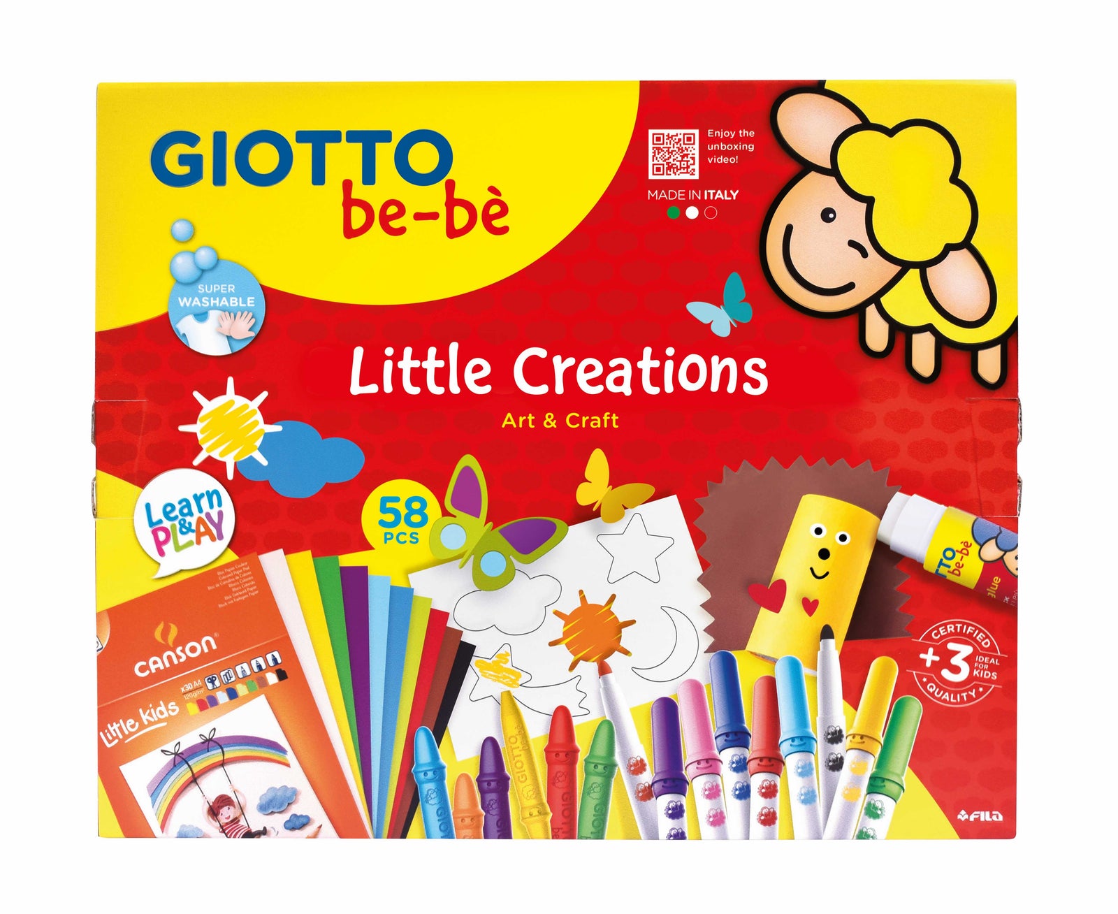 Δημιουργικό σετ χειροτεχνίας GIOTTO be-bè Little Creations 58 τμχ
