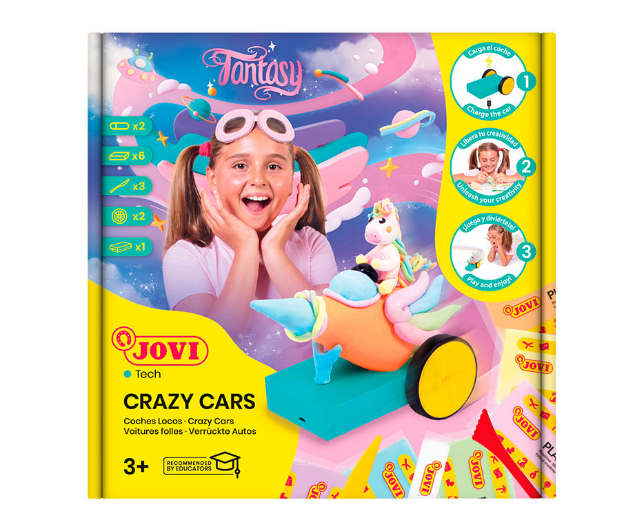 Δημιουργικό σετ πλαστελίνης JOVI Tech Crazy Cars Fantasy 14 τμχ