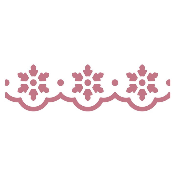 Διακοσμητικό τρυπάνι 4 cm - Μοτίβο νιφάδες χιονιού