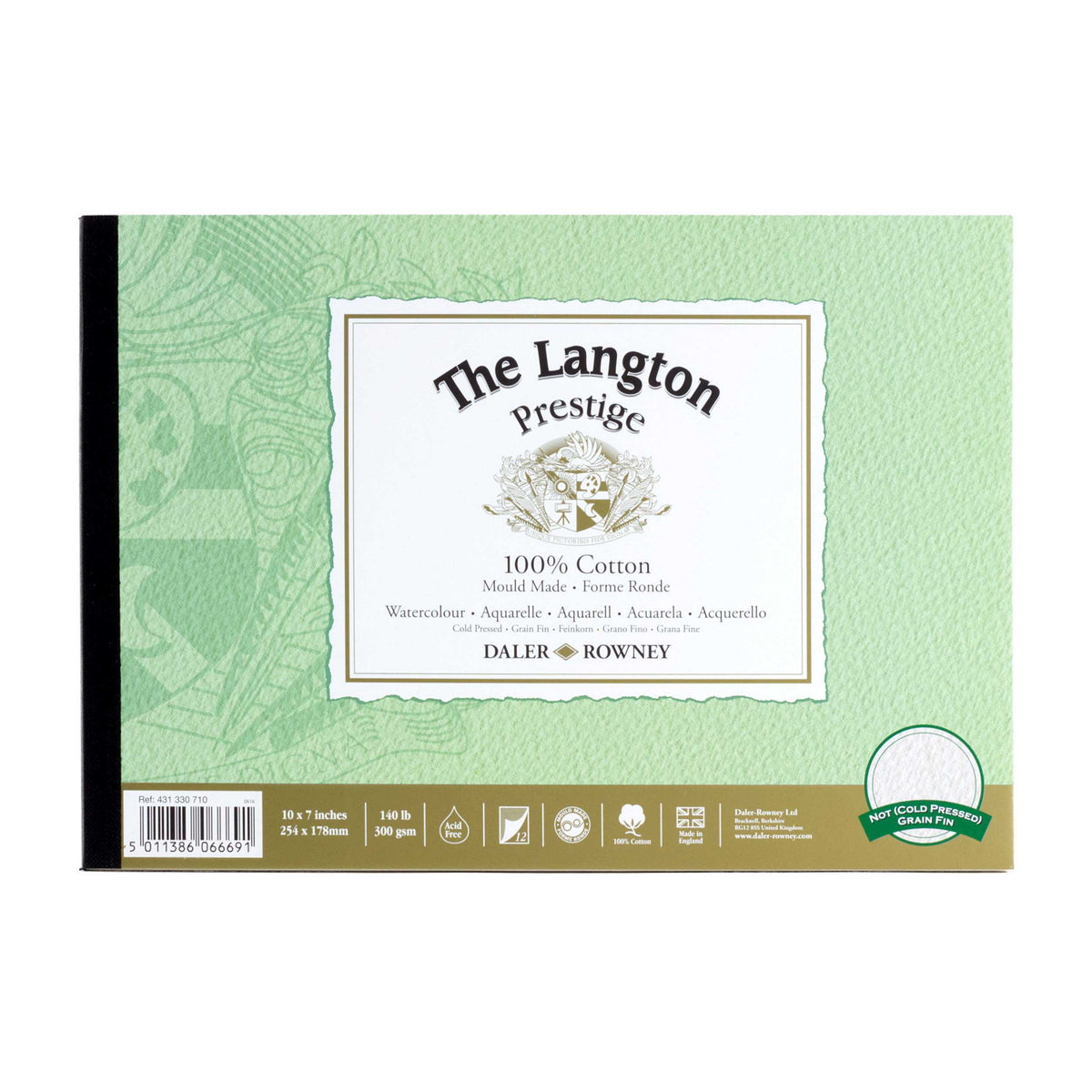 Μπλοκ ακουαρέλας DALER ROWNEY The Langton Prestige 300 g/m² – 12 φύλλα – 17,8 × 25,4 cm