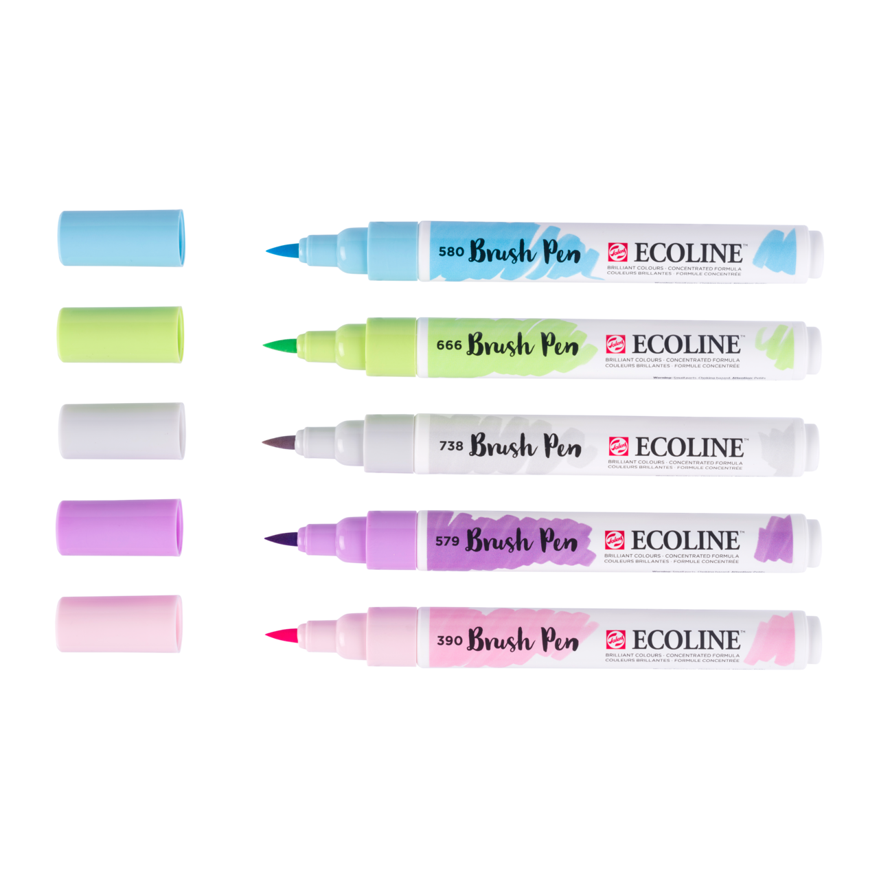 ROYAL TALENS Ecoline σετ μαρκαδόροι πινέλου ακουαρέλας PASTEL - 5 τμχ
