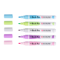 ROYAL TALENS Ecoline σετ μαρκαδόροι πινέλου ακουαρέλας PASTEL - 5 τμχ