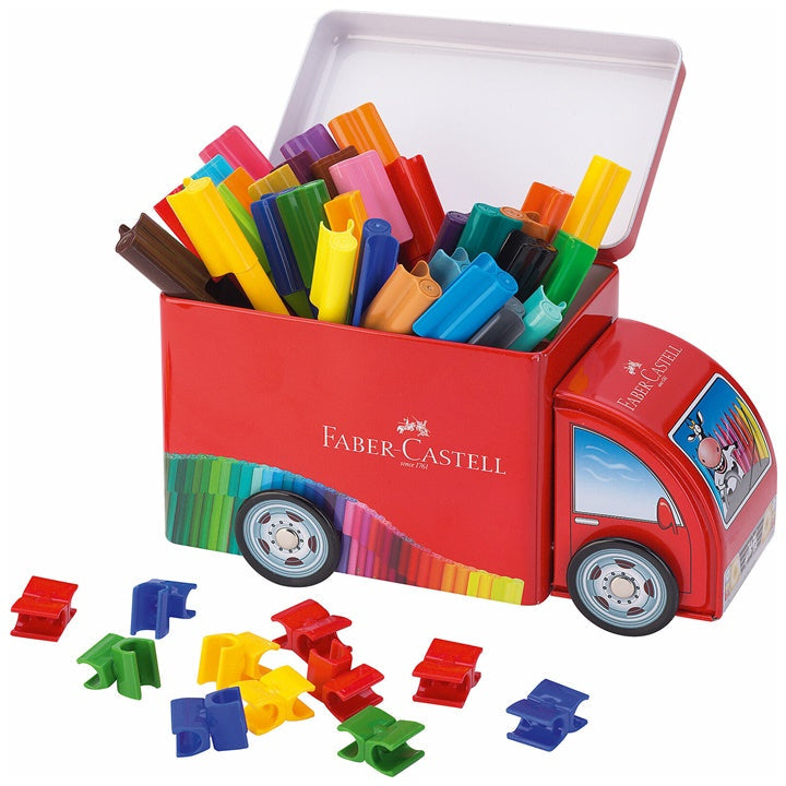 Έγχρωμοι μαρκαδόροι Faber-Castell με κλιπ