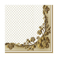 ΕΚΟ Χαρτοπετσέτες για ντεκουπάζ Gold Frame and Net on Beige - 1 τεμάχιο