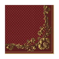 ΕΚΟ Χαρτοπετσέτες για ντεκουπάζ Gold Frame and Net on Crimson - 1 τεμάχιο
