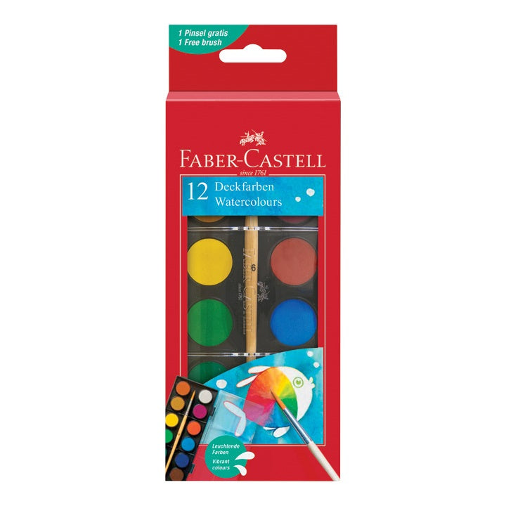 Faber-Castell Νερομπογιές 24 mm - 12 χρώματα