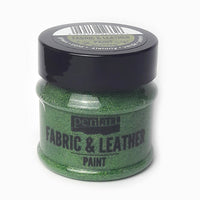 Χρώμα για ύφασμα και δέρμα Pentart 50 ml – Glittering green