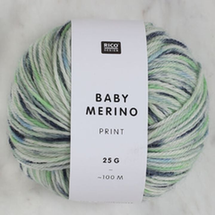 Νήματα Baby merino 100 m πολύχρωμα – μπλε-άσπρο