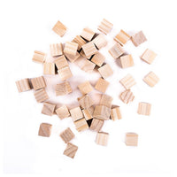 Φυσικοί ξύλινοι κύβοι 15x15 mm / Σετ 49 τεμαχίων