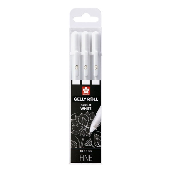 Στυλά gel Sakura Gelly Roll bright white - 3 τεμάχεια – 05 fine