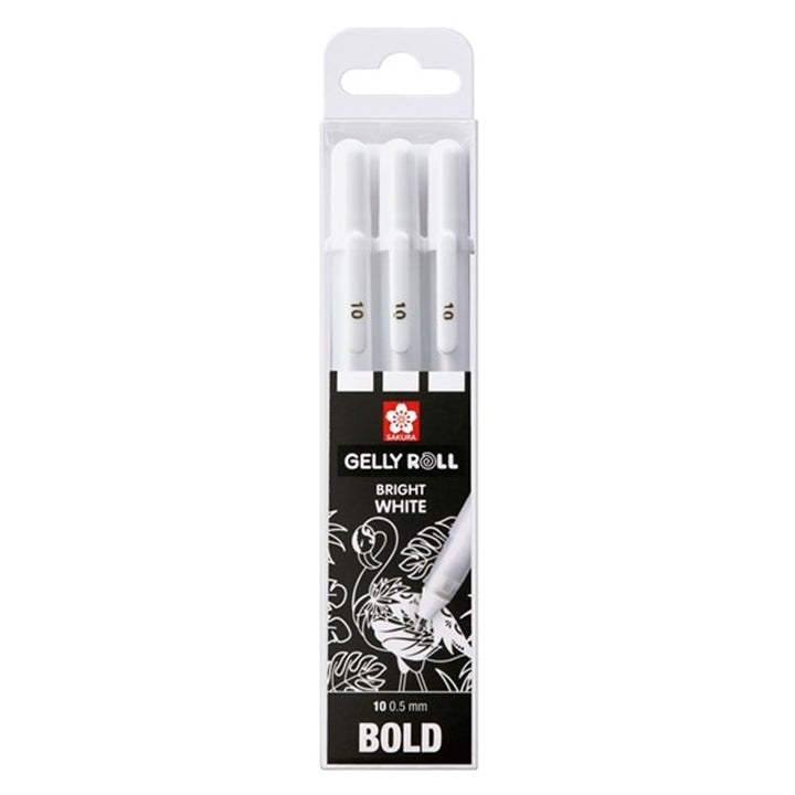 Στυλά gel Sakura Gelly Roll bright white - 3 τεμάχεια – 10 bold