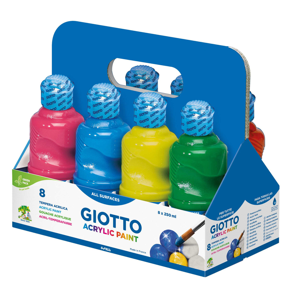 Giotto σετ ακρυλικών χρωμάτων 8 x 250 ml